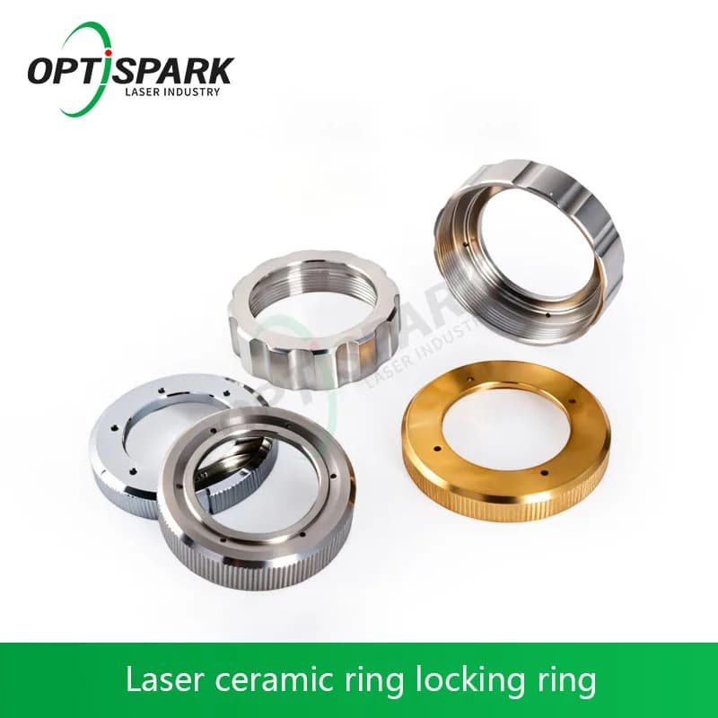 OPTISPARK Laser Ceramic Ring Locking Ring Laser Cutting Machine Ceramic Ring Locking Nut Laser Accessories Sensor Cooling Ring