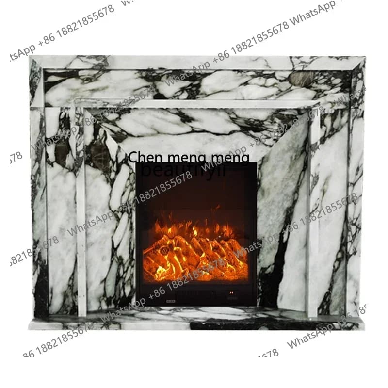 X A Marble Arabescato Fireplace Stone Curio Cabinet Decoration European French Fireplace