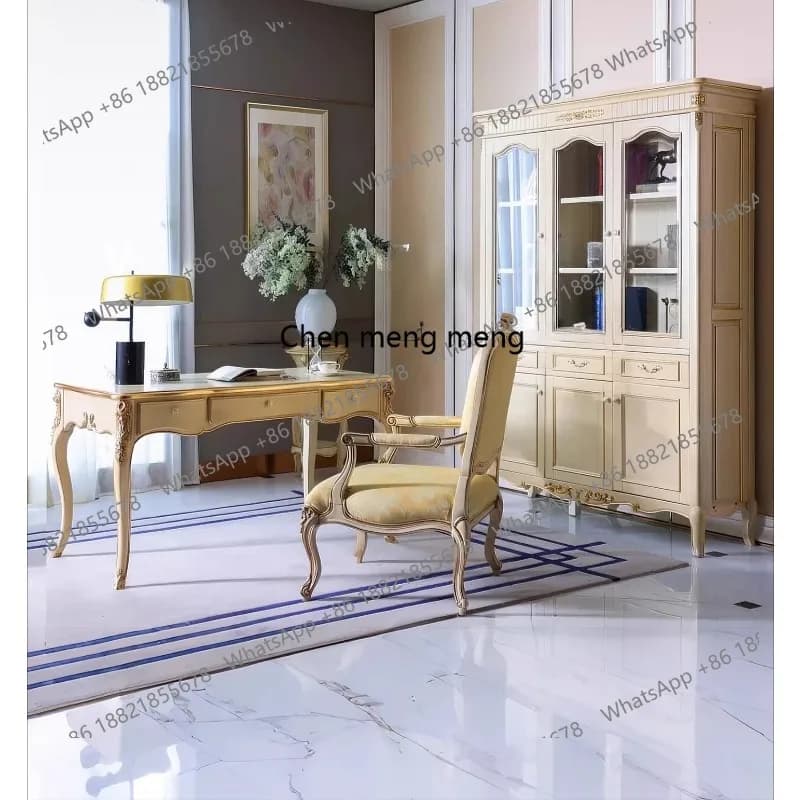 High-end, villa furniture, retro, solid wood modern retro desk
