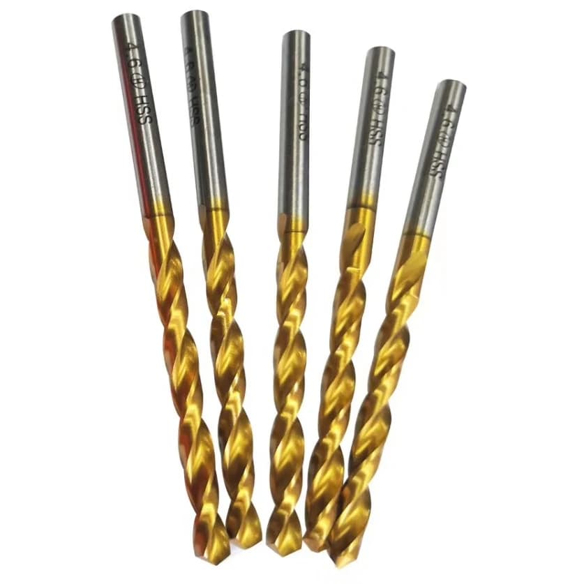 3pcs Factory High Quality HSS-Co TiN Coated Twist Drill Bit for Aluminum Copper Steel Iron Wood Low Hardness Metals Plastic