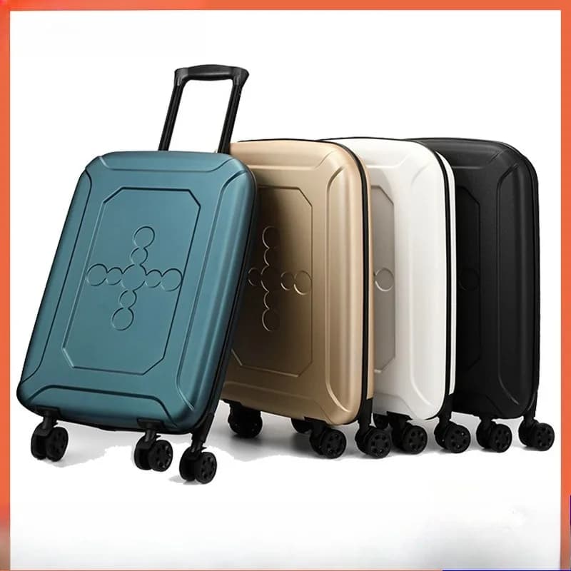 Foldable suitcase with omnidirectional wheels, lightweight trolley case for business trips and travel