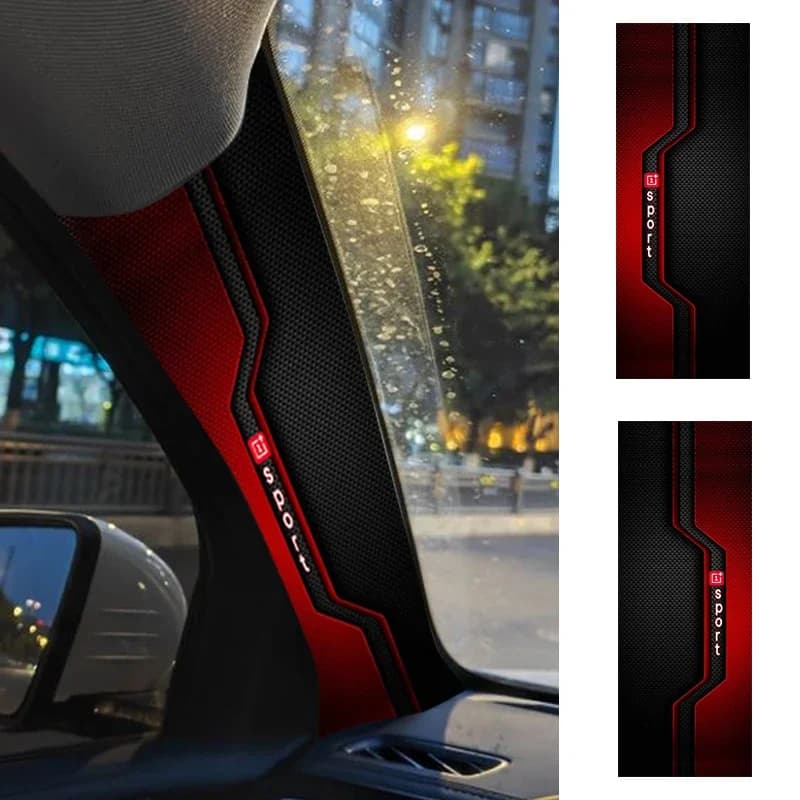 2pcs Car Interior Pillar Stickers DIY Vinyl Car Stickers Car A-Pillar Stickers Car Interior Decal Suitable Auto Accessories