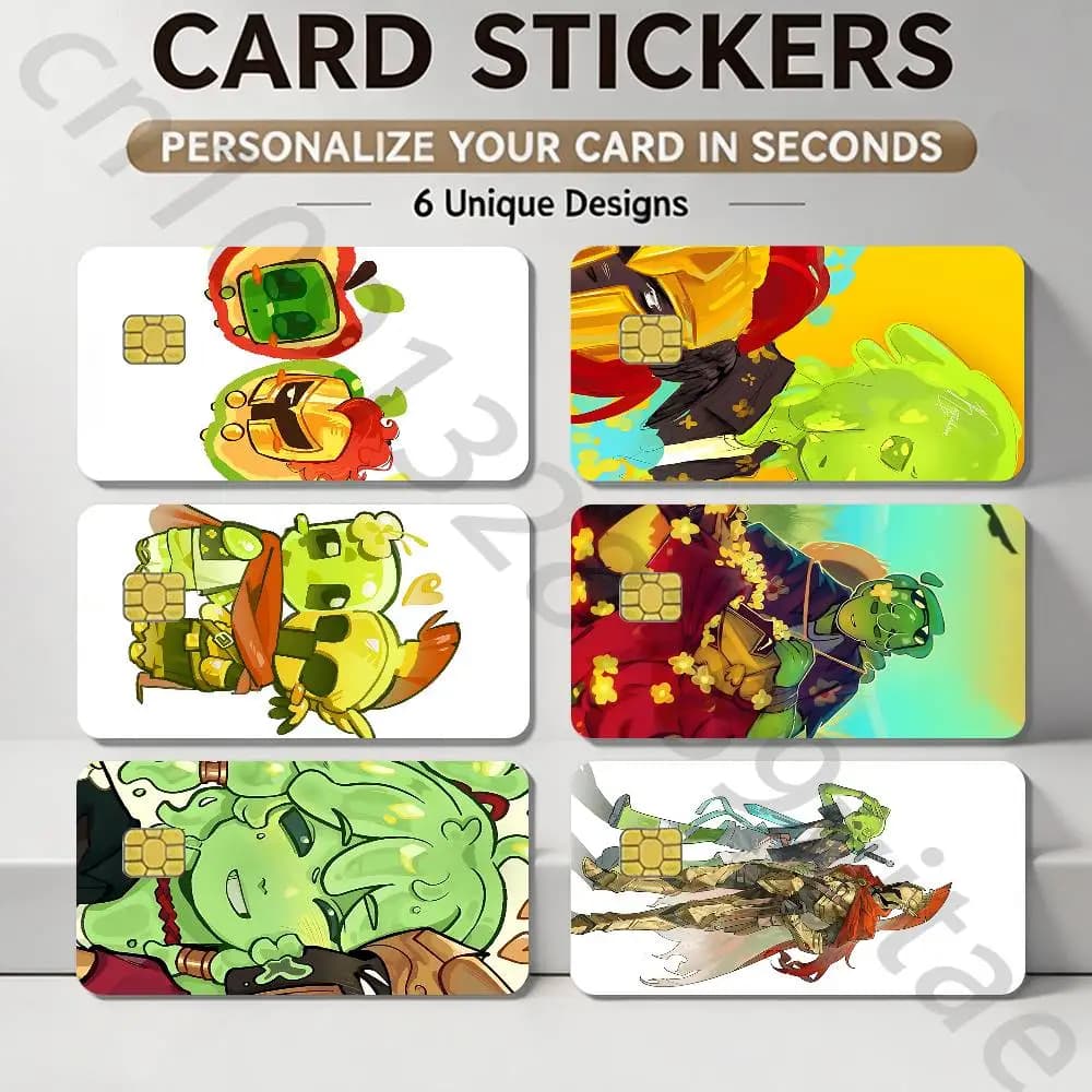S-Slimeknight D-D3rlord3 A-Avery Sticker Film Tape Skin for Credit Card Debit Card Cartoon Waterproof Stickers Small Chip