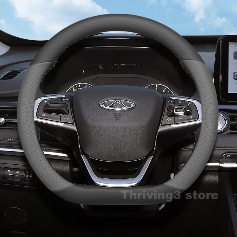 Leather Car Steering Wheel Cover For Chery Tiggo 2 pro MAX Arrizo 6 8 2022-2024 2025 Auto interior Chery Tiggo 4 PRO Accessories