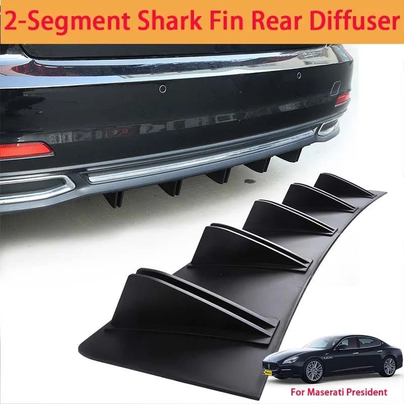 For Maserati President Shark Fin Rear Diffuser Split Chassis Spoiler Auto Aerodynamic Parts Aerodynamic Modification
