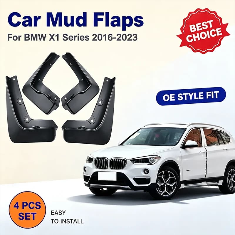 For BMW X1 Series 2016-2023 4Pcs Mud Flaps Splash Guards Front Rear Wheel Fender Mudguards Car Exterior Protection