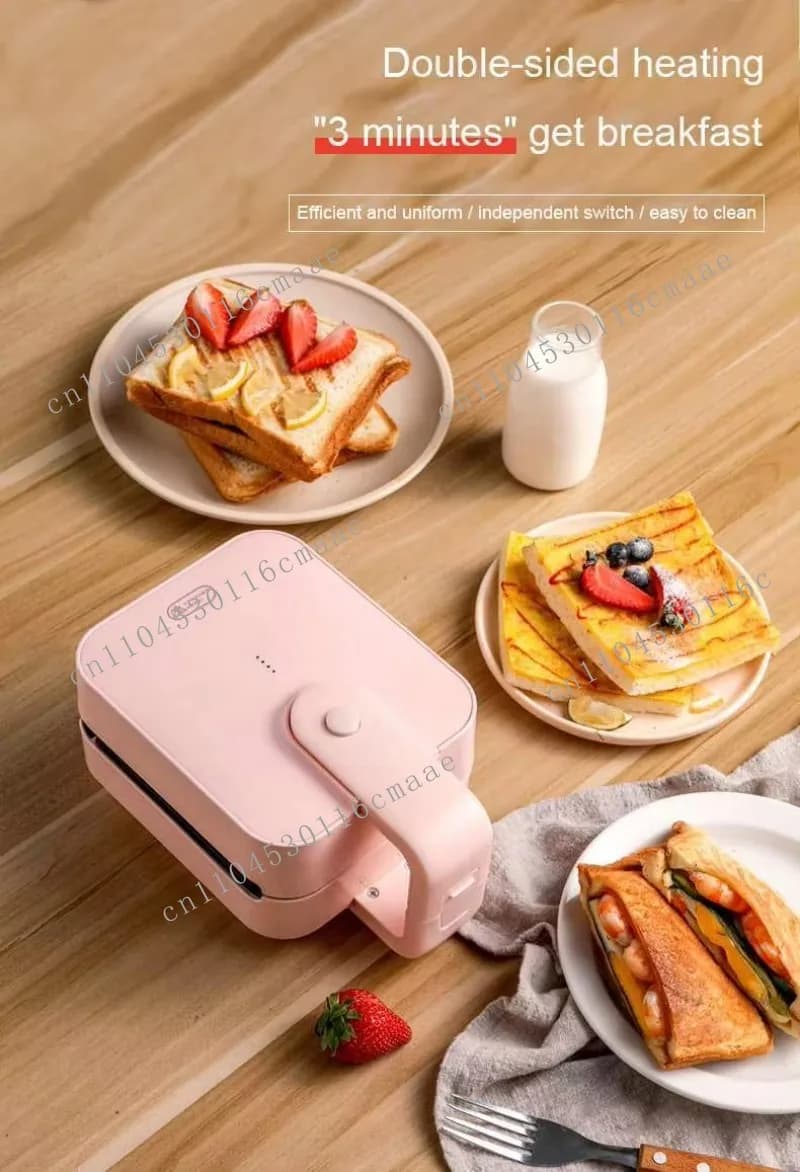 DIY Sandwich Maker Oven Breakfast Machine Hot Plate Light Food Waffle Maker Multi-Function Heating Toast Pressure Grill Toaster