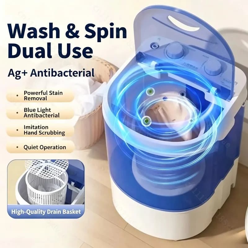 Multifunctional Mini Washing Machine Small Semi-automatic Pulsator Elution Integrated Household Shoe Washing Machine Artifact