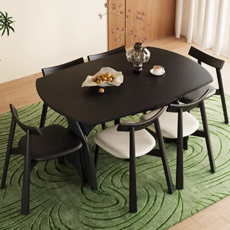 z Folding Vintage Dining Table Nordic Wood Home Round Dining Table Black Antiquity Style Mesa Comedor Living Room Furniture z