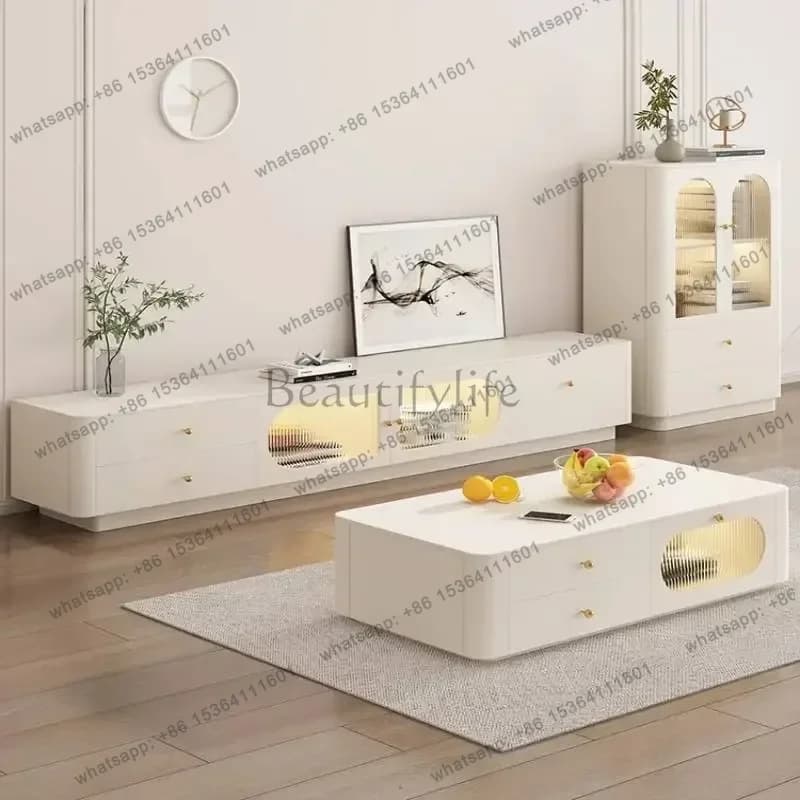 LJY Decoration Drawers Tv Cabinet Glossy Vintage Unique Designer Tv Cabinet Storage Luxury Modern Muebles Para Hogar Furniture