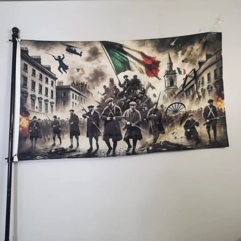Irish Pride Flag 2x3ft 3x5ft for St. Patrick's Day. Celebrate History & Tradition with Outdoor Garden Decor & Shamrock Banner