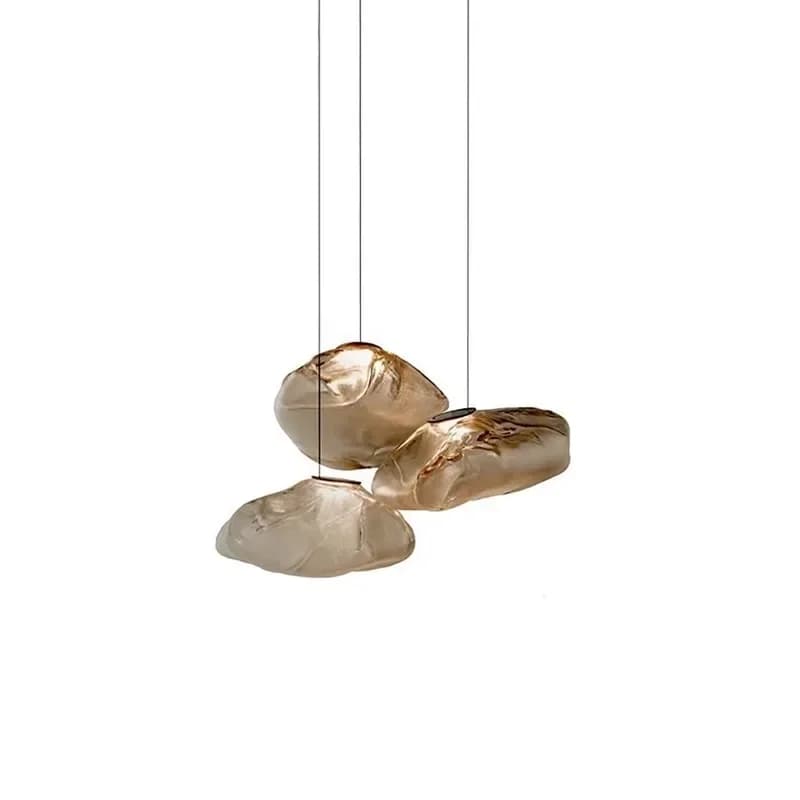 Nordic glass cloud restaurant chandelier designer creative light luxury loft villa duplex staircase decoration restaurant light