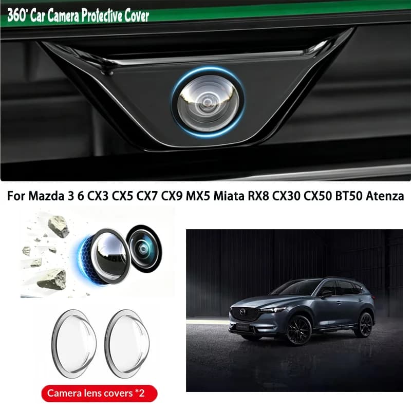 Car camera protective cover lens cover For Mazda 3 6 CX3 CX5 CX7 CX9 MX5 Miata RX8 CX30 CX50 BT50 Atenza
