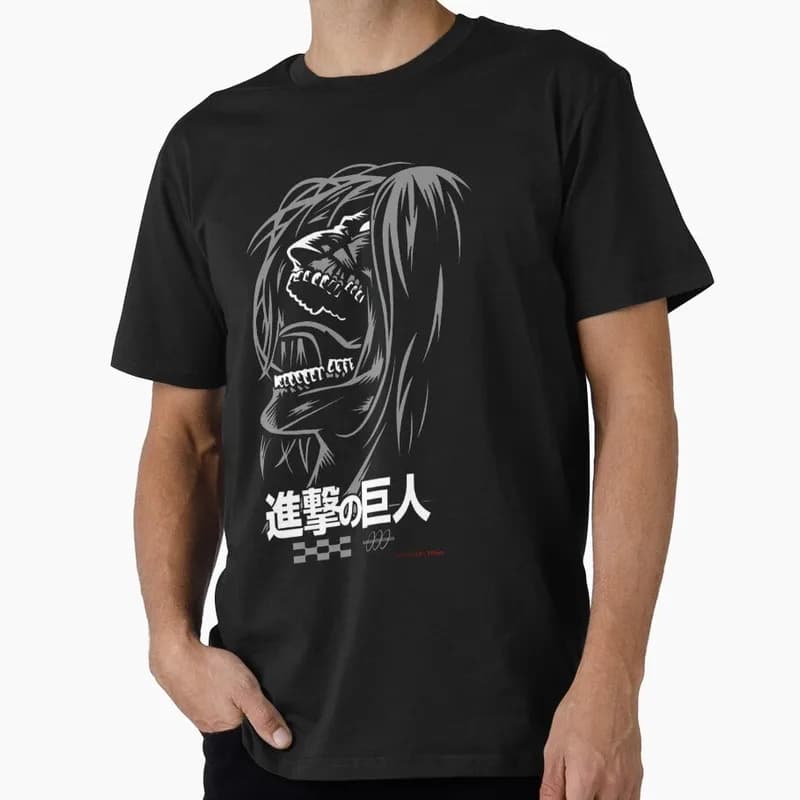 Eren's titan comes Attack on Titan Anime Gift T shirt 1203 Short Sleeve Graphic Clothes All size tops S-6XL Shingeki no kyojin