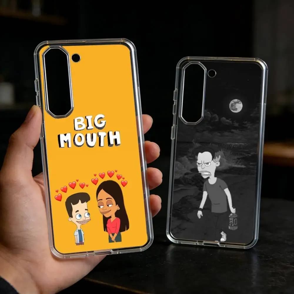 cartoon B-Big M-Mouth Phone Case For Samsung Galaxy A91,80,73,72 ,71,53,52,32 ,31,22,21s,20,Transparent Case