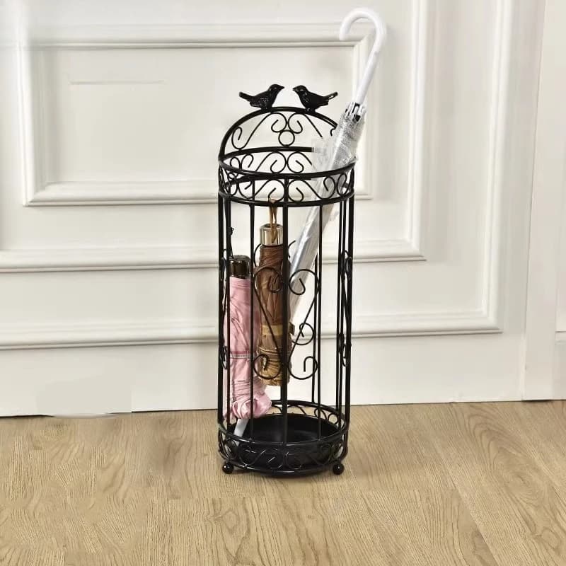 Umbrella Rack Hotel Lobby Bucket Home Door Umbrella Rack Wrought Iron Folding Storage Rack