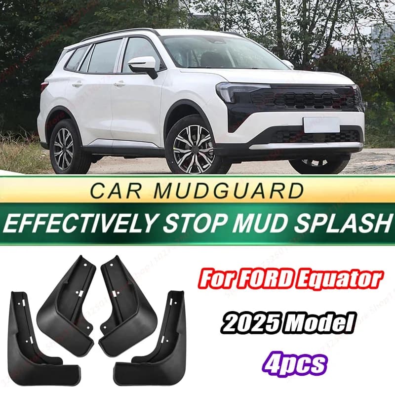 For FORD Equator 2025 Model 4PCS Front Rear Mud Flaps Splash Guards Fender Mudguards Auto Accessories