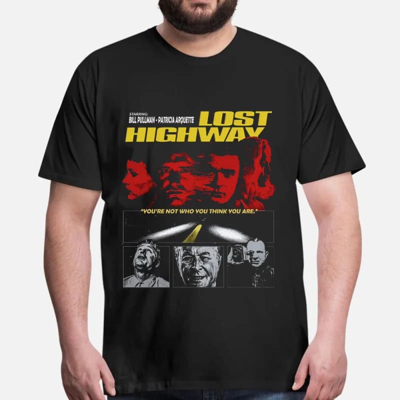 Lost Highway Sacry halloween gift t shirt 0327 David Lynch Horror Films Graphic Tee 100% cotton print clothes Large size Tops
