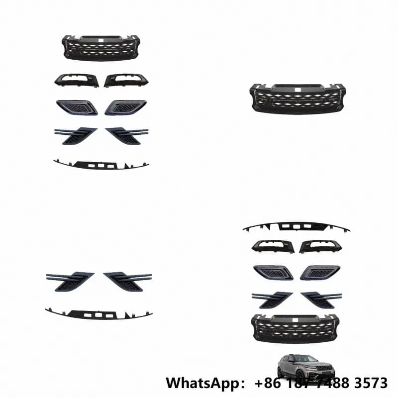 New High Quality Black Knight Style Body Kits Fog Light Bezels Front Bumpers Grille Plug and Play for Sport 2014-2017