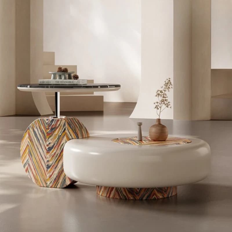 Minimal coffee table combination can be lifted and lowered special-shaped apartment living room storage