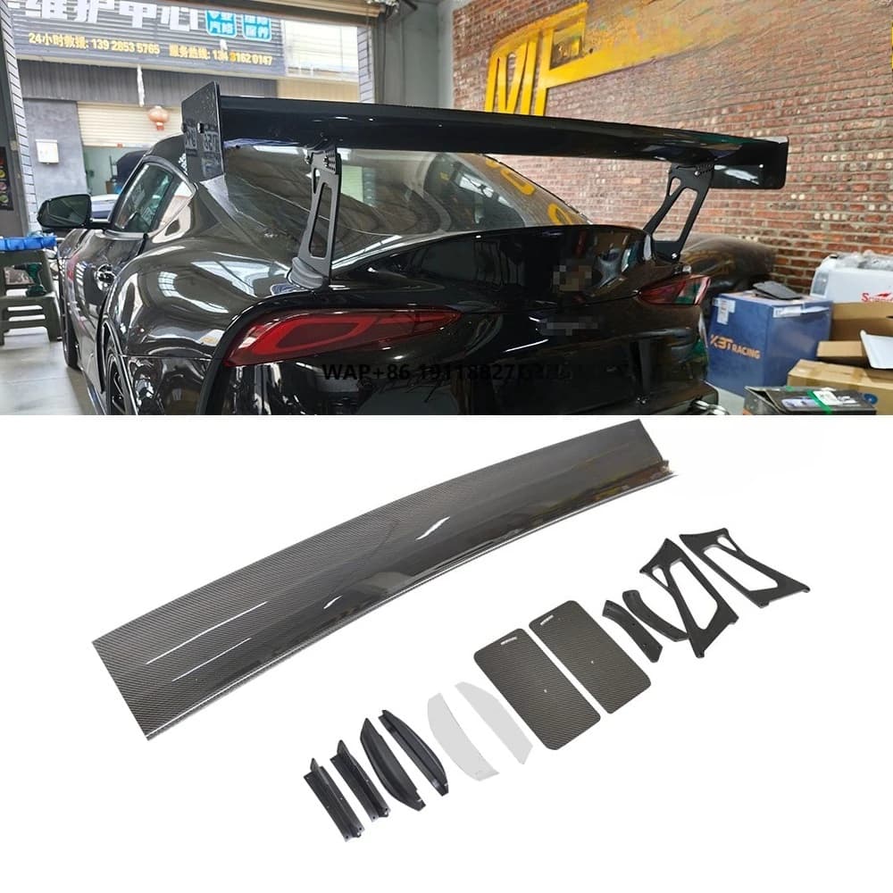 Dry Carbon Fiber for SUPRA Supra A90 2020UP VES Style Spoiler Wing Rear Trunk Tail Boot Lip Car Styling