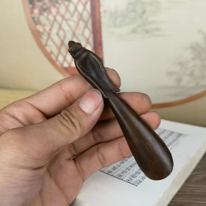 Damo brass scoop, shovel, tongs, , copper craft, spoon, ceremony six gentlemen, kung fu tea set decorat
