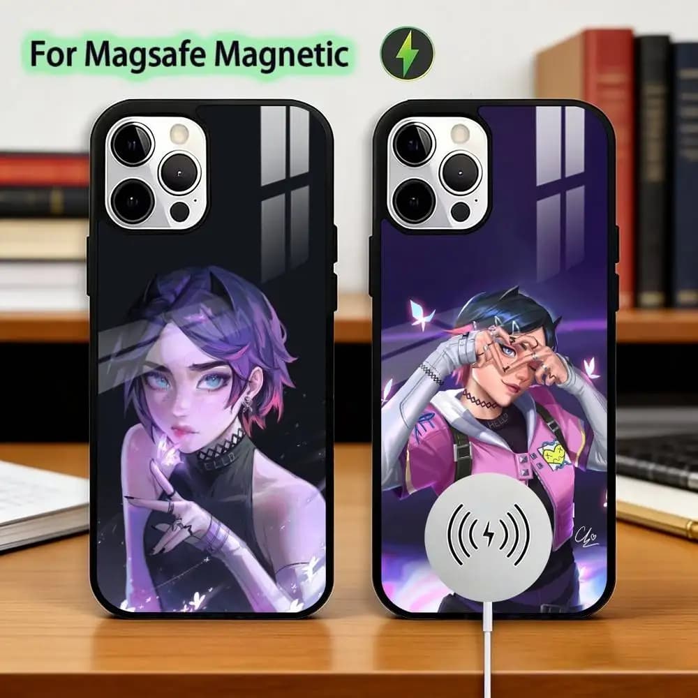 Clove V-Valorant-S G-Game Phone Case For iPhone17,16,15,14,13,12,11 Plus,Pro Allows magnetic wireless charging