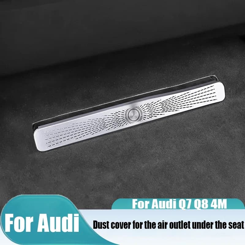 For Audi Q7 Q8 4M stainless steel Seat Bottom Air Vent Dust Cover Car Interior Trim Decoration Accessories Modification Parts