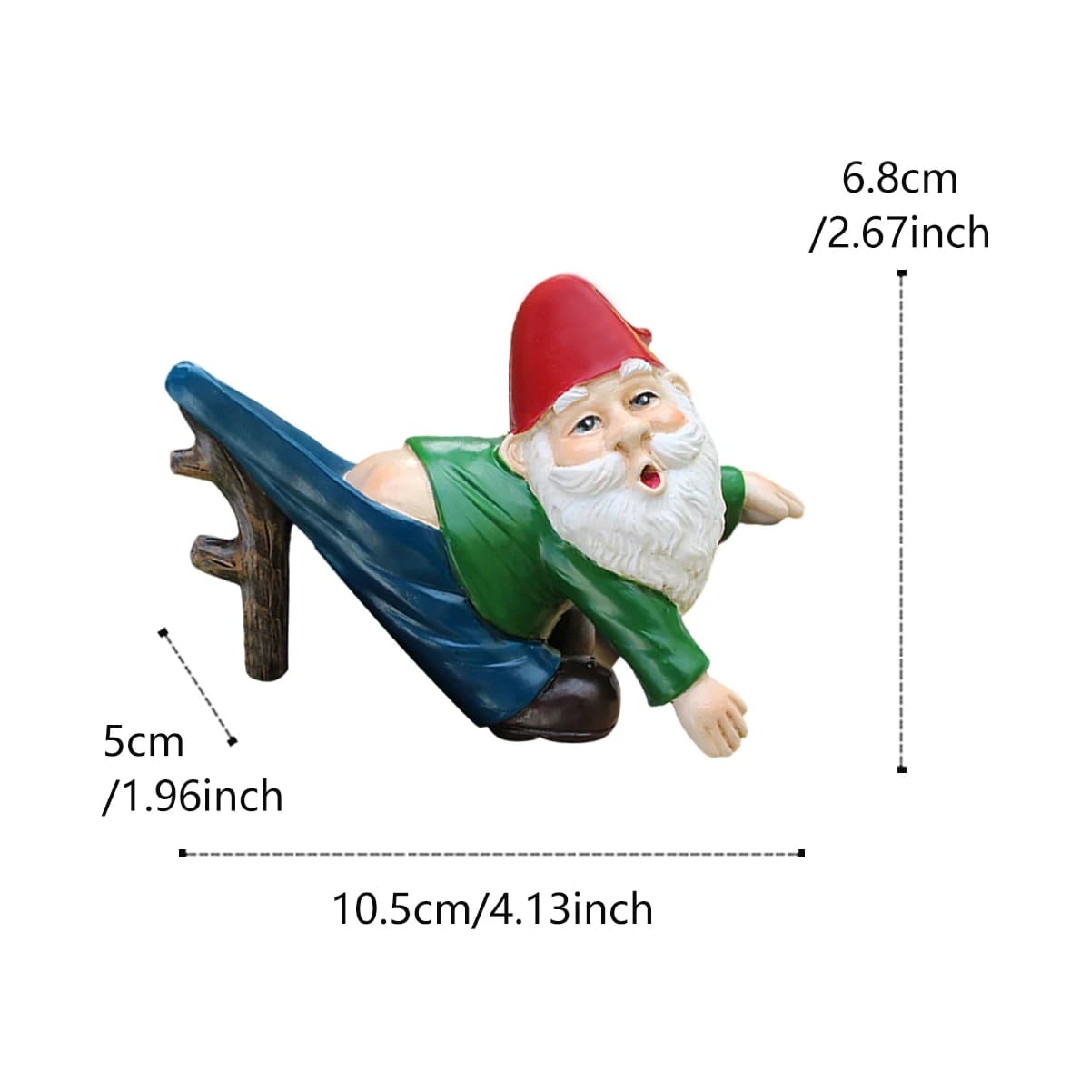 1pc Cute Dwarf Pants Hooked Bonsai Pendant, Garden Resin Statue Ornaments, Creative Dwarf Goblin Flower Pot Decoration