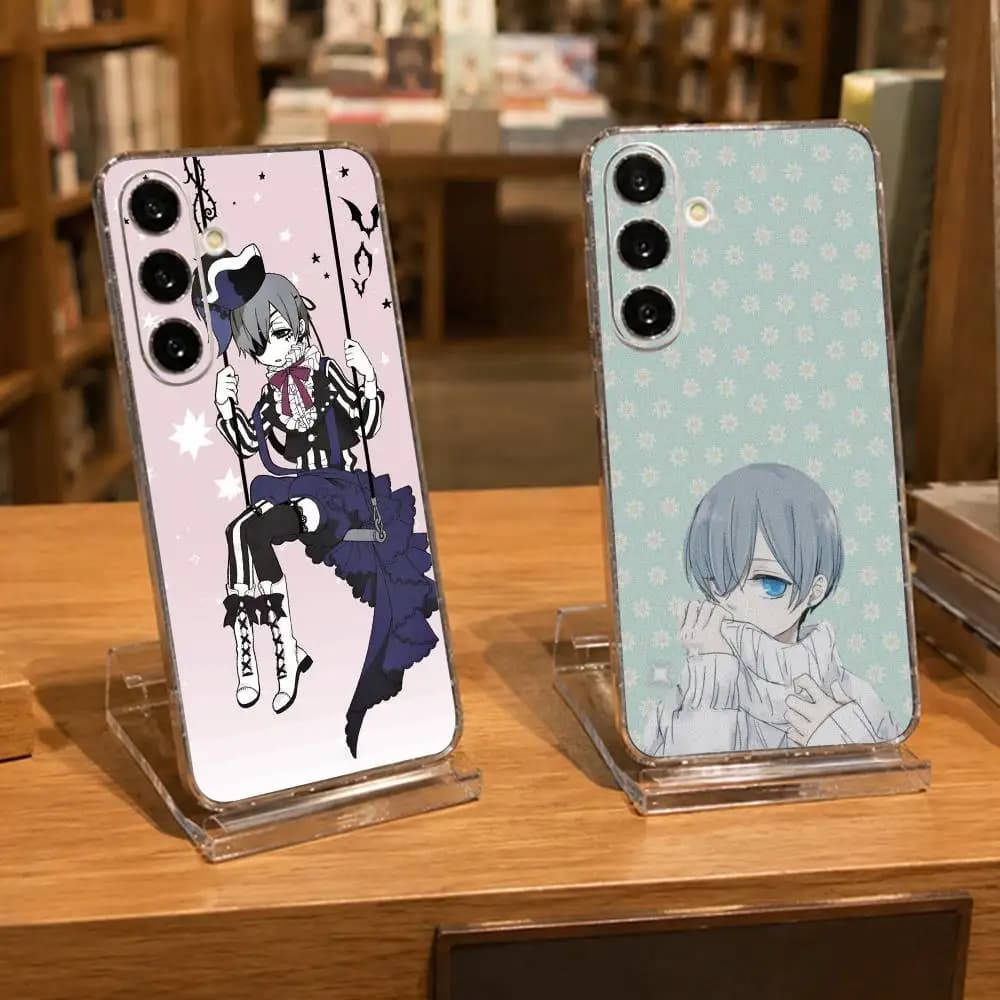 cute B-Black Butler king Phone Case For Samsung A71, A70, A52, A51, A40, A30, A20 Transparent Cover