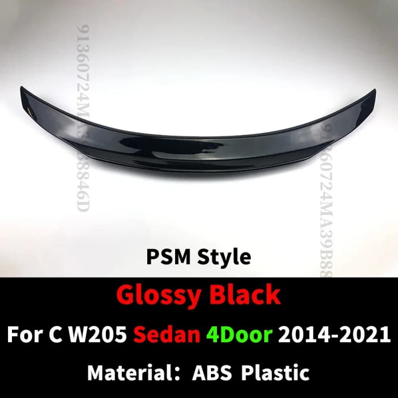 High Quality Rear Spoiler Wing Tail Diffuser Body Kit Decoration Fit C Class W205 C43 C63 4Door 2014-2021 Exterior Car Acces