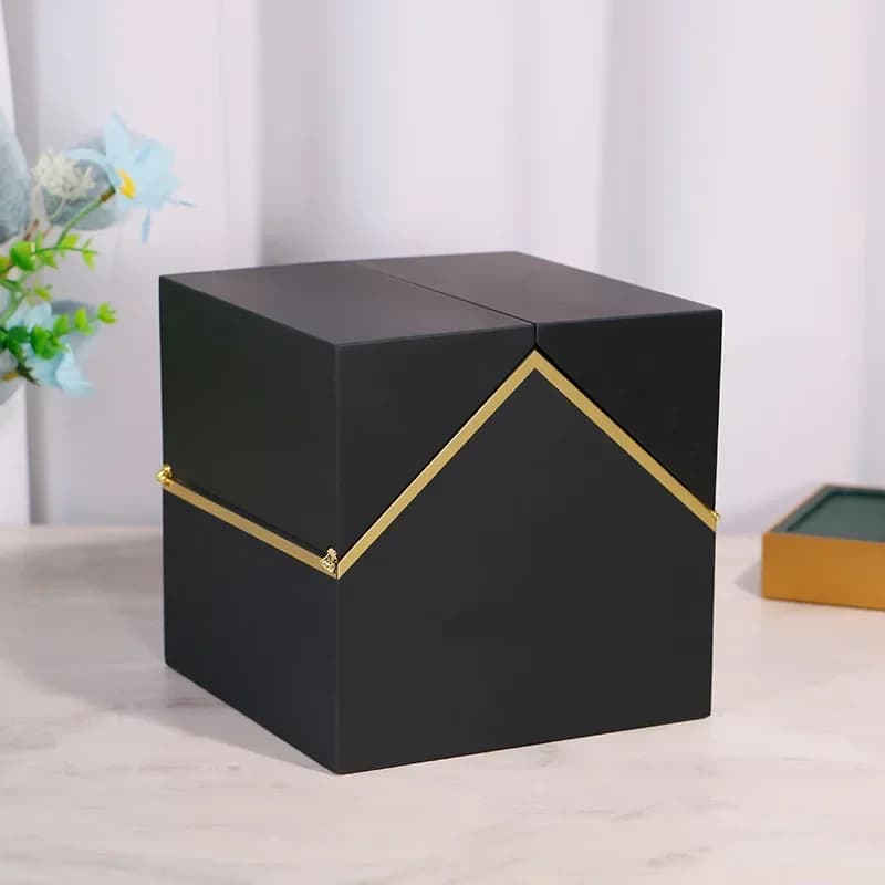 Double door wooden watch box, gift jewelry packaging wooden box