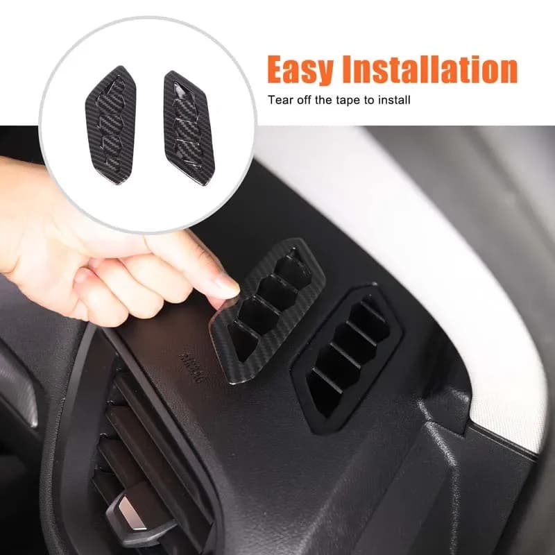 For BMW 1 Series 2 Series F40 F44 2020-2024 ABS carbon fiber style car dashboard air outlet frame decorative cover