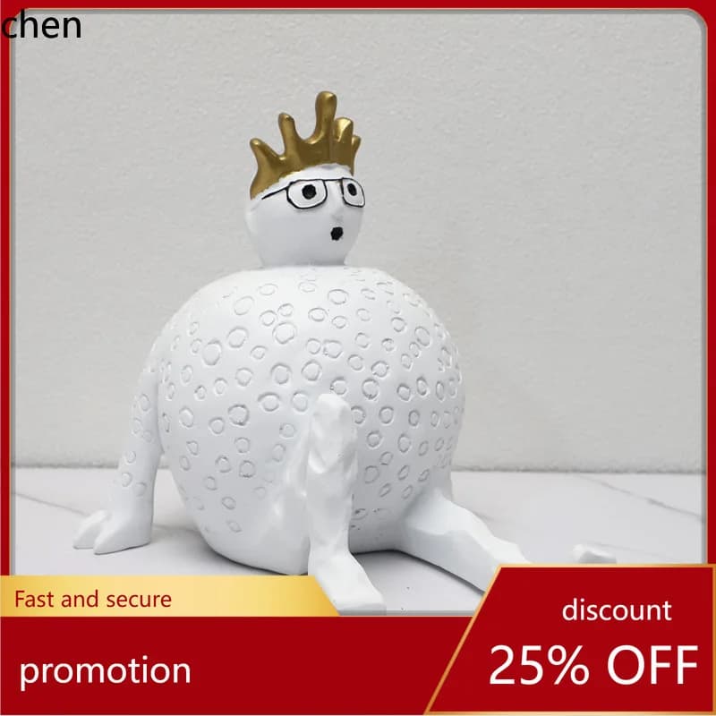 H1 Modern Creative Ornament Abstract Figure Sitting Pose Model Room Living Room Home Decoration