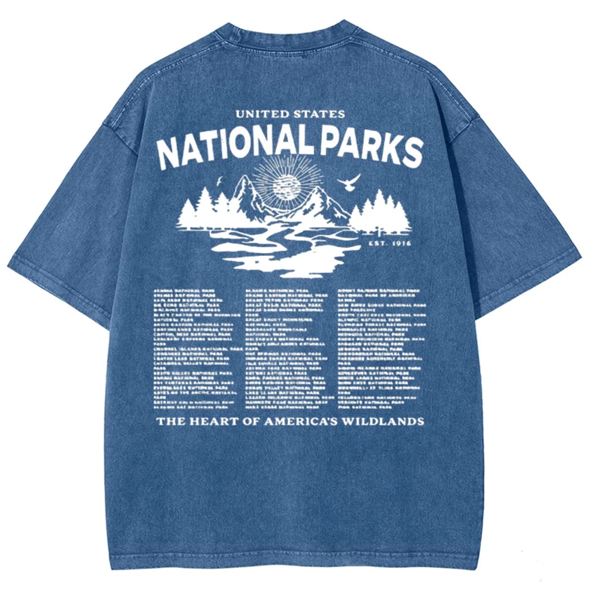 Vintage Outdoor Forest Mountain Graphic T‑Shirt for Men Retro Nature Wilderness Print Short Sleeve Tee Casual Washed Loose Tops