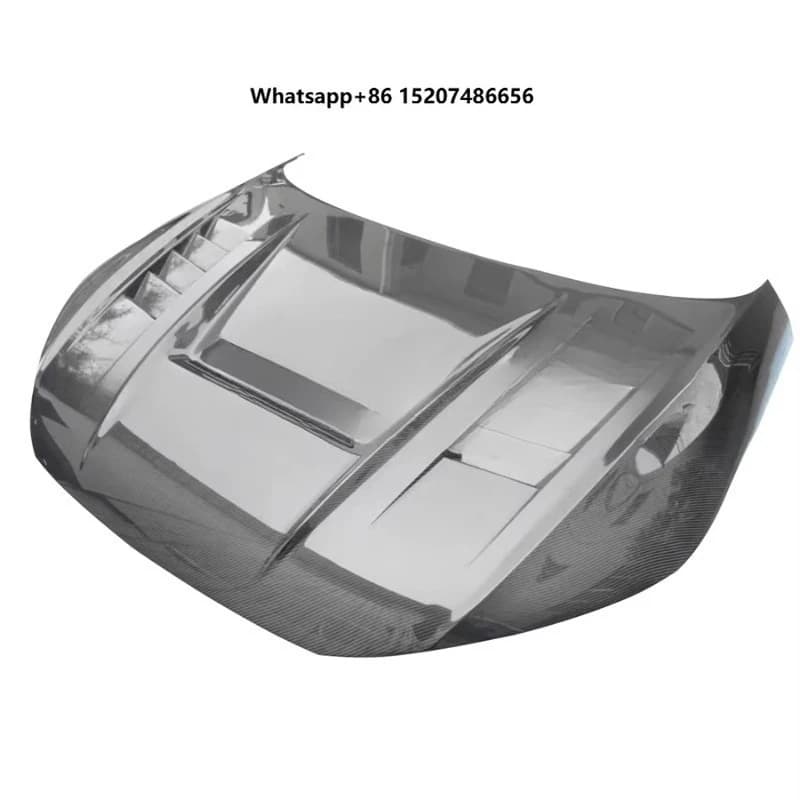 Carbon Fiber Hood   2015-2020 Front Bumper Hood Bonnet Air Vent Cover Car Bodykit