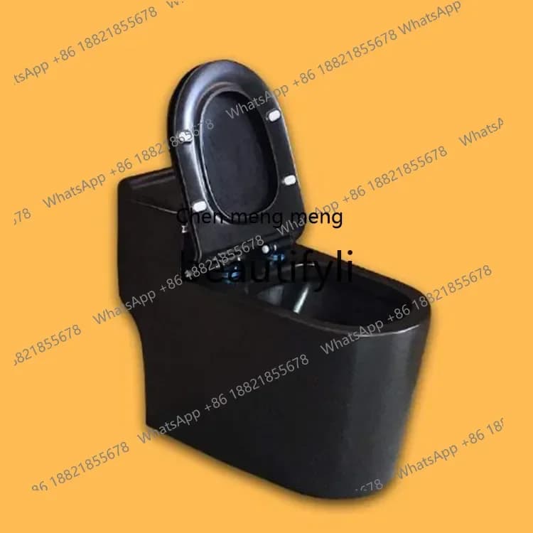 B178 matte black personalized toilet, adult household toilet, ceramic siphon deodorant creative toilet