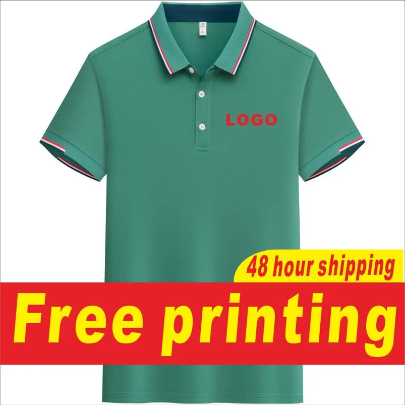 Fashion Polo Shirt, Short Sleeved T-Shirt, Customized Men's and Women's Summer Shirts, Printed Logo, Embroidered Logo