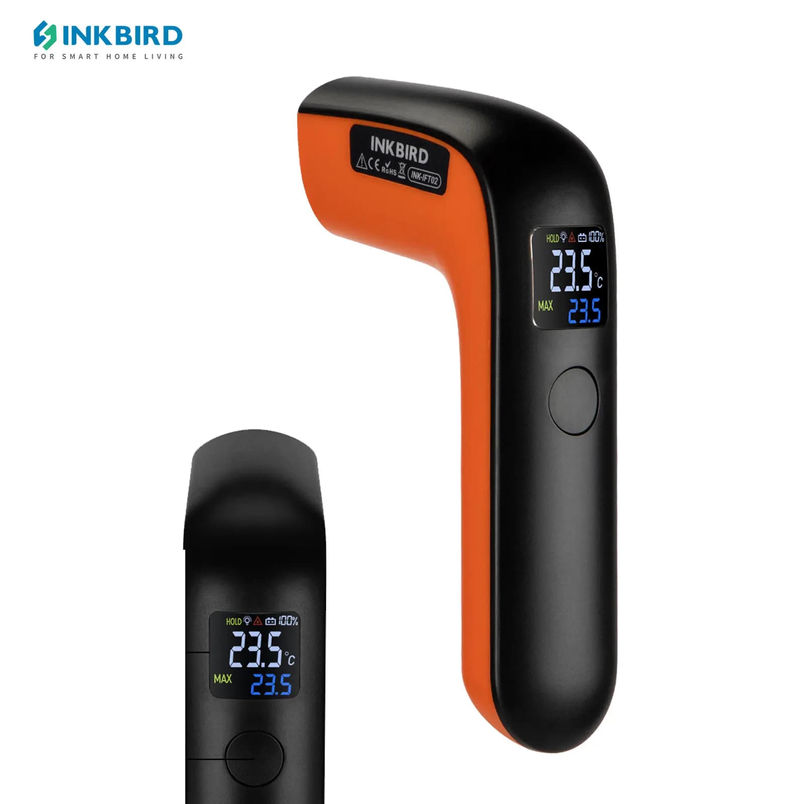 INKBIRD Non Contact Digital Thermometer Gun -50℃~550℃ Infrared Thermometer Laser Temperature Meter for Cooking,Grilling,Brewin
