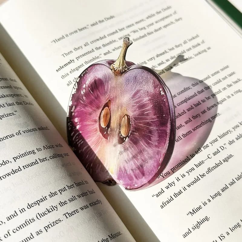 Cute Original Watermelon Apples Fig Fruit Bookmark High Value Acrylic Bookmark Translucent