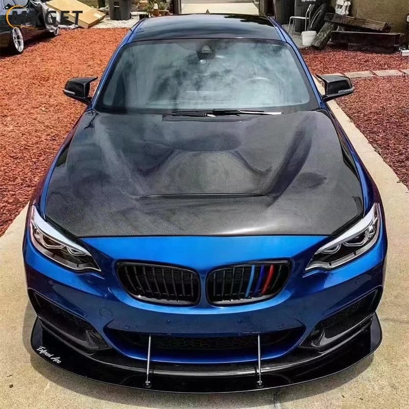 M2 M2C M235i F22 F87 Hood Bonnet GTS Style Carbon Fiber Engine Hood for  F87 F22 2014-19