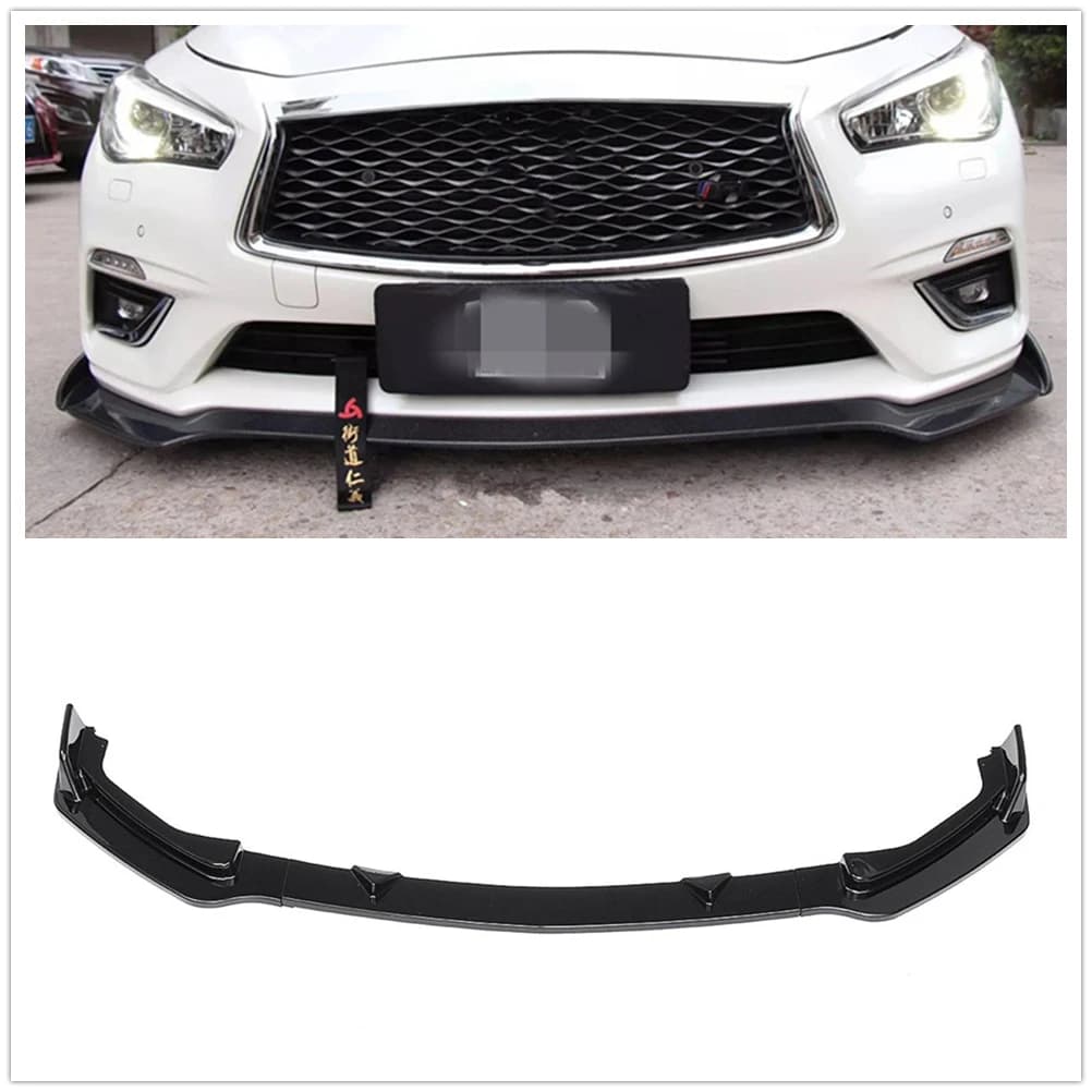Car Front Bumper Spoiler Lower Splitter Lip Guard Blade For Infiniti Q50 Sport Model 2014 2015 2016 2017