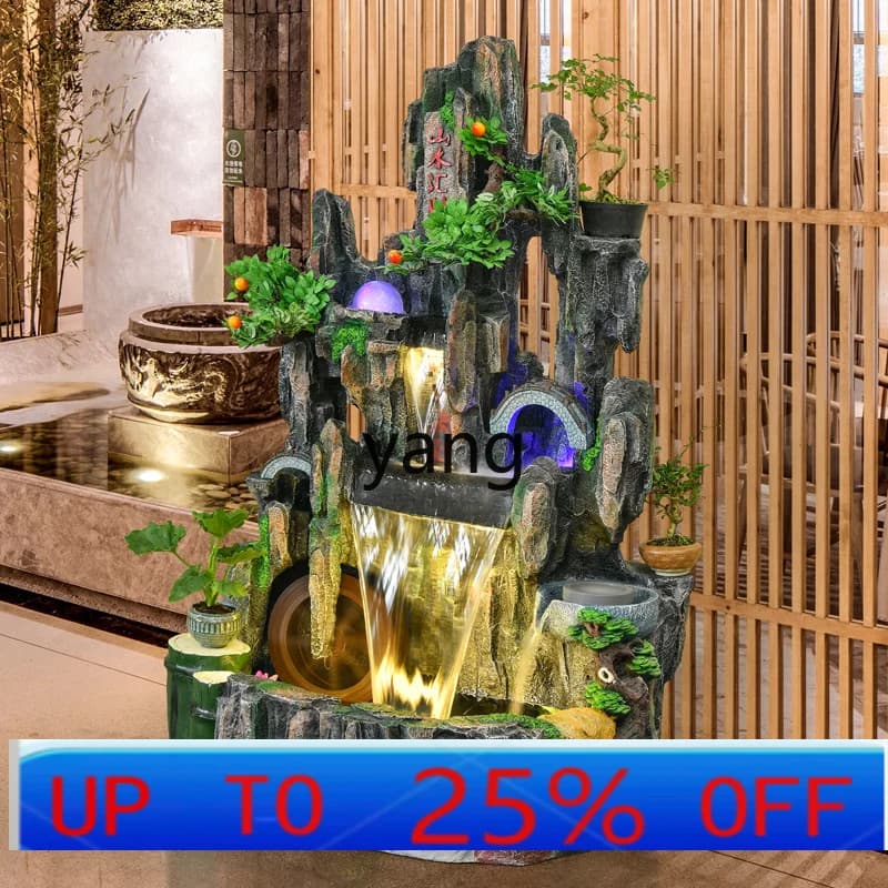 LH   large rockery, flowing water fountain, fish pond ornament, humidifier, lucky bonsai