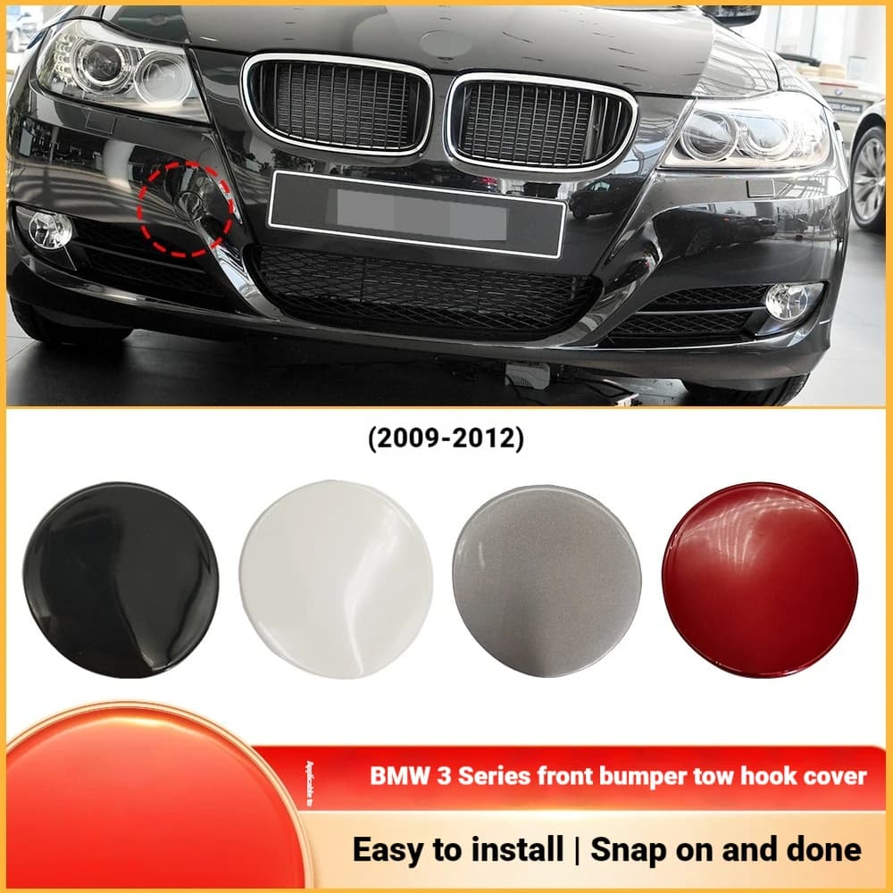 Applicable to 09-12 BMW 3 Series Front Bumper Bar Trailer Cover E90 Traction Hook Hole Cover 51117207299