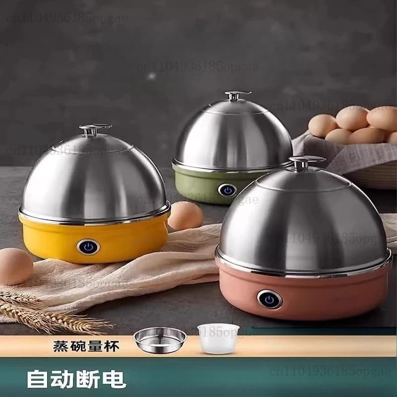 Egg Cooker Stainless Steel Household Automatic Power-off Egg Steamer Breakfast Machine Egg Custard