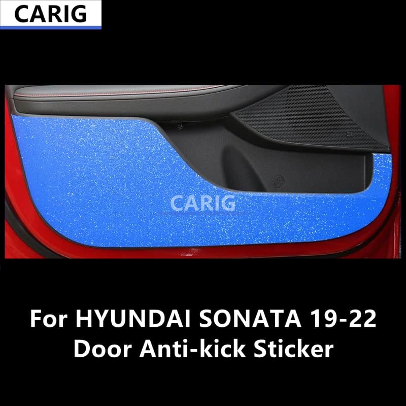 For HYUNDAI SONATA 19-22 Door Anti-kick Sticker Modified Carbon Fiber Pattern Interior Car Film Accessories Modification