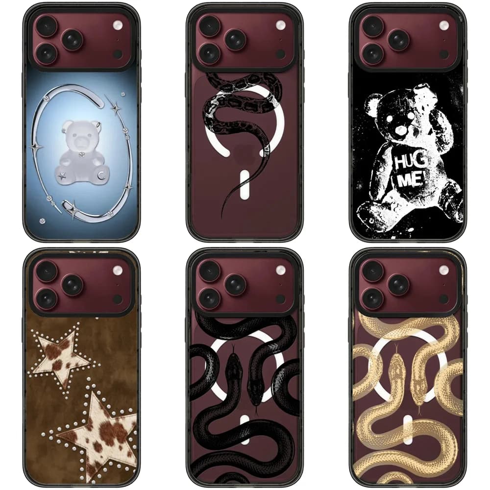 6091625 Impact Black Border Magnetic Case: Compatible with IPhone 18 17 16 15 14 13 Pro Max 17 Air