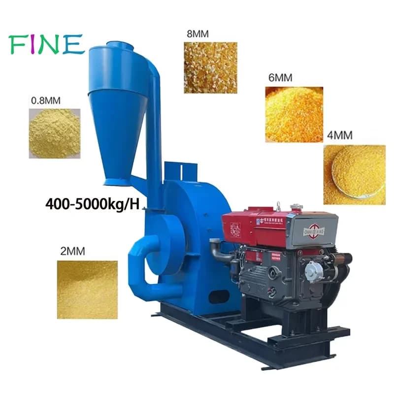 Corn Sawdust Wood Pellet Small Hammer Mill for Wood Chips