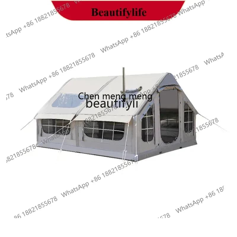 X  Outdoor Inflatable Tent 6-8 People Automatic Large Space Two Rooms One Hall Picnic Tent