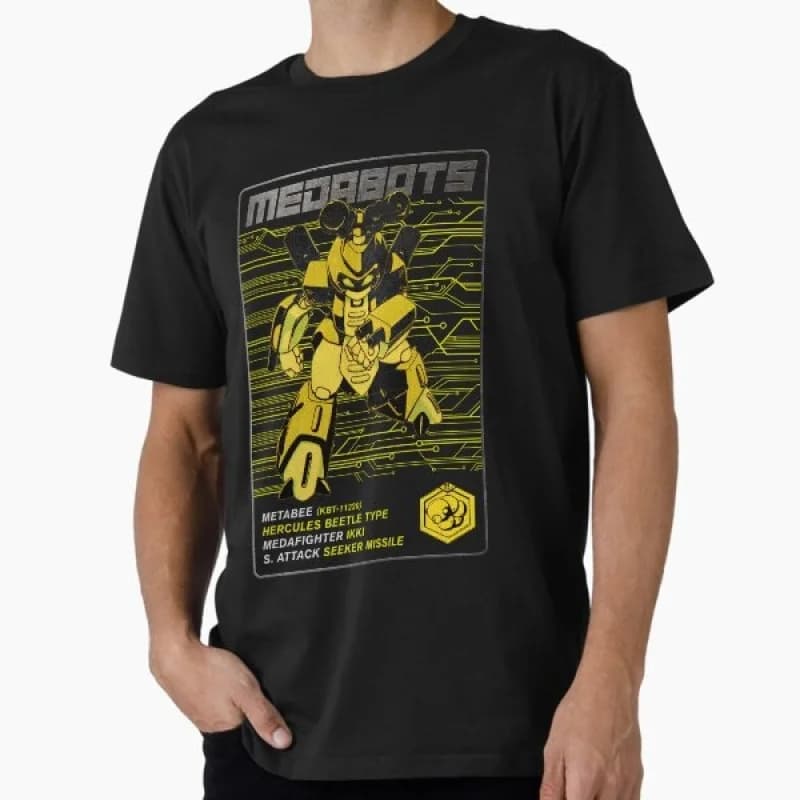 Metabee Classic Cyber Mecha Manga Graphic clothes 0422 Anime Medabots Metabee Robot t shirt Short sleeve All size tops S-6XL